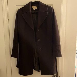 Michael Kors long, brown pea coat